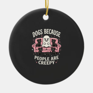 Creepy Halloween Dogs Because People Are Creepy Ceramic Tree Decoration