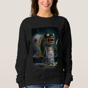 Creepy Halloween Fish Spooky Scary Ocean Monster P Sweatshirt