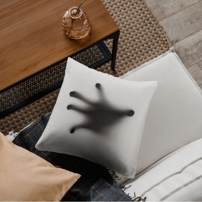 Creepy Halloween Ghost Hand Throw Pillow (Creator Uploaded)