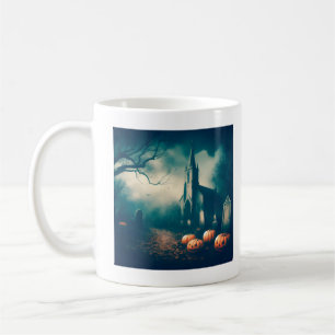 Creepy Halloween Graveyard vintage rustic design Coffee Mug