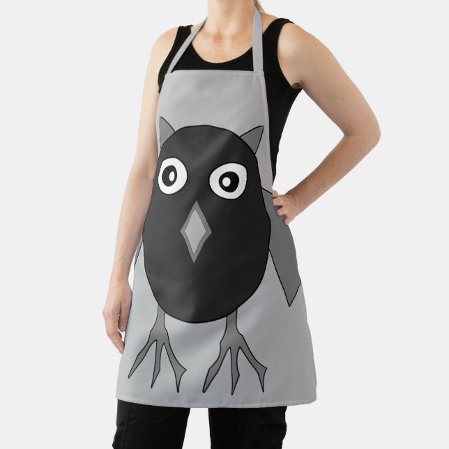 Creepy Halloween Owl Apron (Insitu)