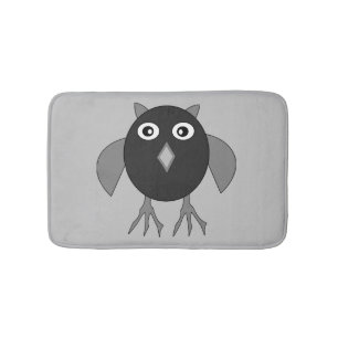 Creepy Halloween Owl Bath Mat