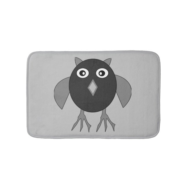 Creepy Halloween Owl Bath Mat (Front)