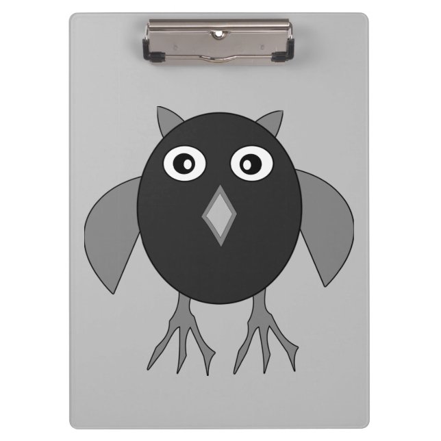 Creepy Halloween Owl Clipboard (Front)