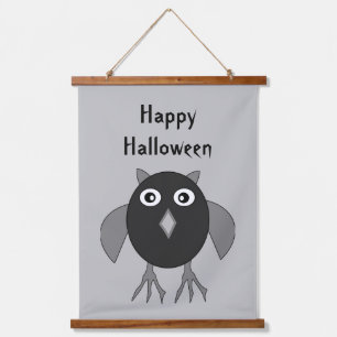 Creepy Halloween Owl Custom Hanging Tapestry