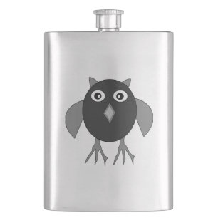 Creepy Halloween Owl Flasks