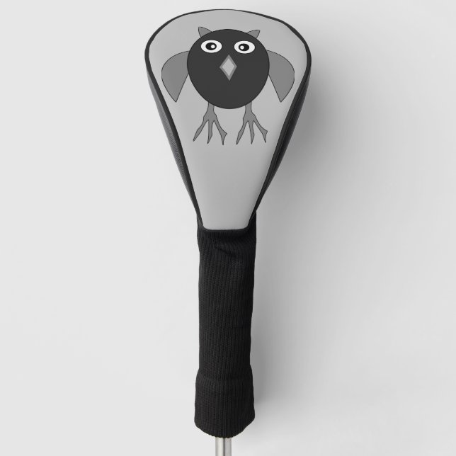 Creepy Halloween Owl Golf Driver Cover (Front)