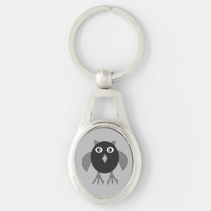 Creepy Halloween Owl Keychain