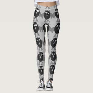 Creepy Halloween Owl Leggings