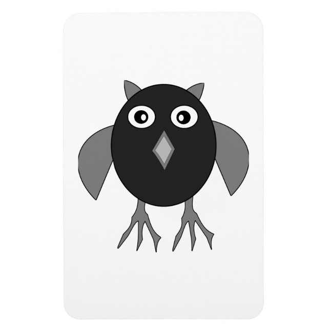 Creepy Halloween Owl Magnet (Vertical)