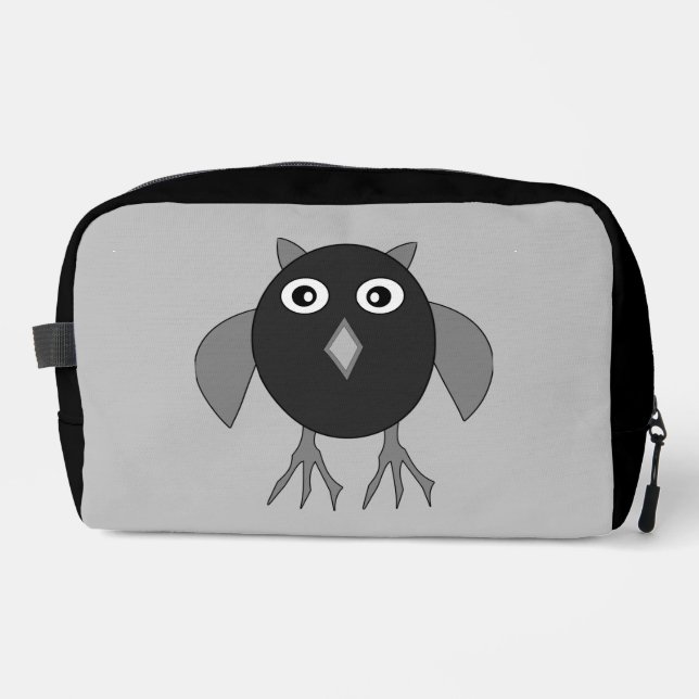 Creepy Halloween Owl Patterned Dopp Kit (Front)