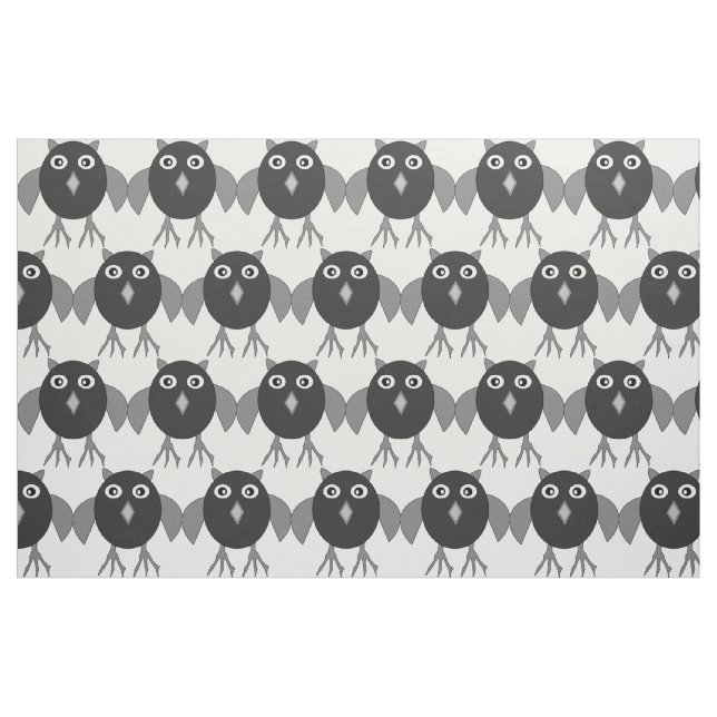 Creepy Halloween Owl patterned Fabric (Fat Quarter)