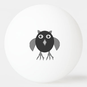 Creepy Halloween Owl Ping Pong Ball