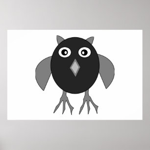 Creepy Halloween Owl Poster