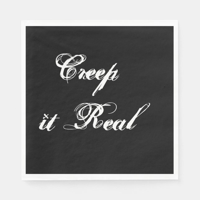 Creepy Halloween Paper Napkin (Front)