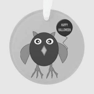 Creepy Halloween Party Owl Acrylic Ornament