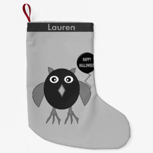 Creepy Halloween Party Owl Christmas Stocking
