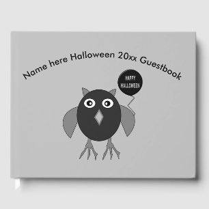Creepy Halloween Party Owl Guestbook