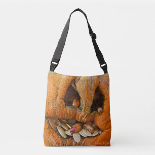 Creepy Halloween Pumpkin Bugs Crossbody Bag
