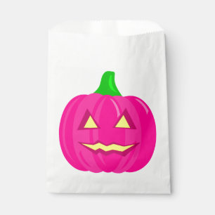creepy halloween pumpkin pink favour bags