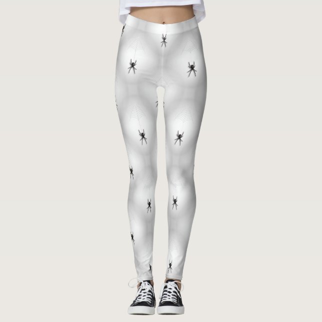 creepy halloween spider web leggings (Front)