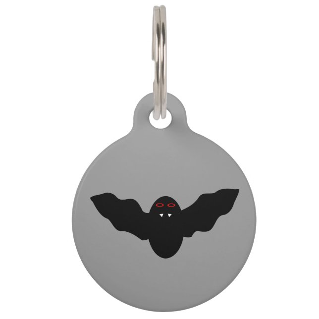 Creepy Halloween Vampire Bat Custom Dog Tag (Front)