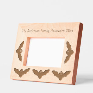 Creepy Halloween Vampire Bat Custom Etched Frames