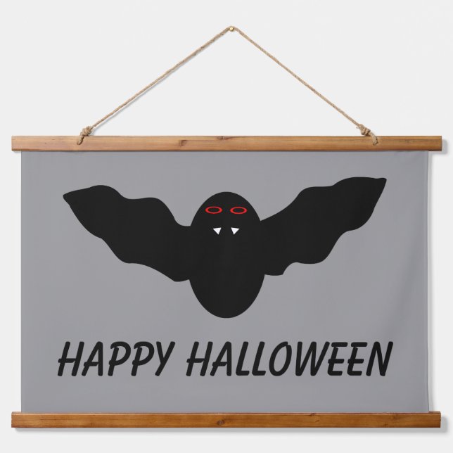 Creepy Halloween Vampire Bat Custom Hanging Tapestry (Front)