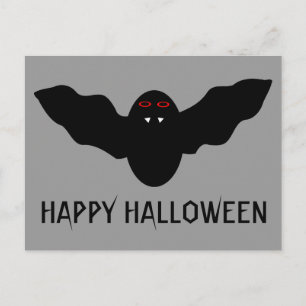Creepy Halloween Vampire Bat Custom Postcard