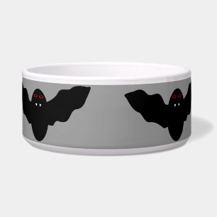 Creepy Halloween Vampire Bat Dog Bowl