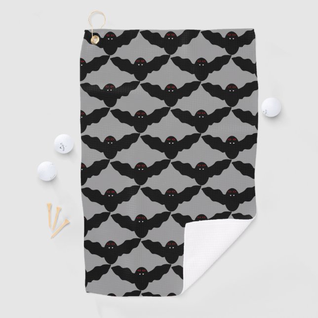 Creepy Halloween Vampire Bat Golf Towel (InSitu)