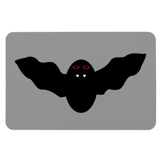 Creepy Halloween Vampire Bat Magnet (Horizontal)