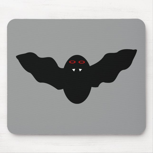 Creepy Halloween Vampire Bat Mousepad (Front)