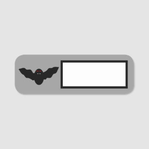 Creepy Halloween Vampire Bat Name Tag