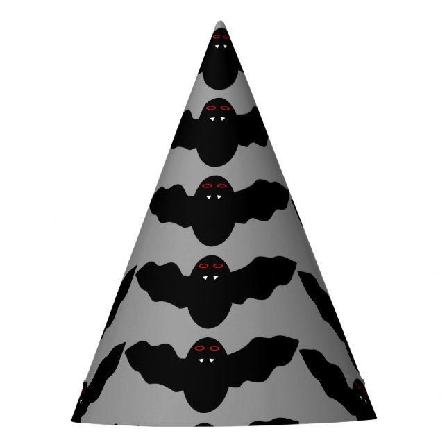 Creepy Halloween Vampire Bat Party Hat (Front)