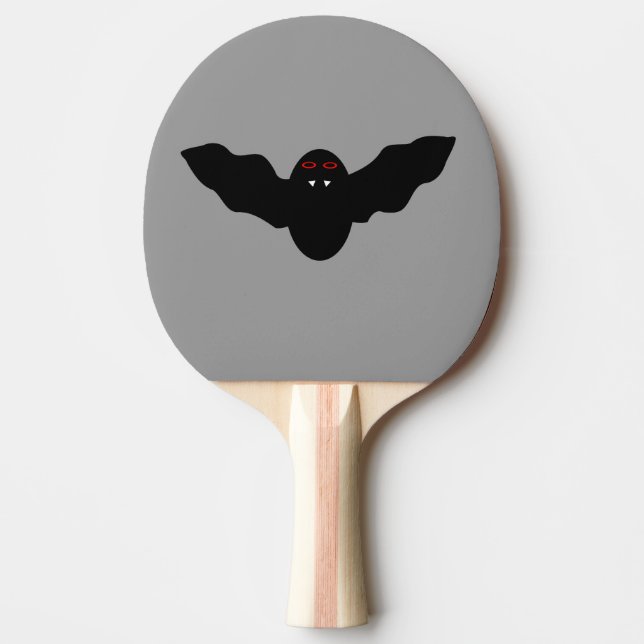 Creepy Halloween Vampire Bat Ping Pong Paddle (Front)