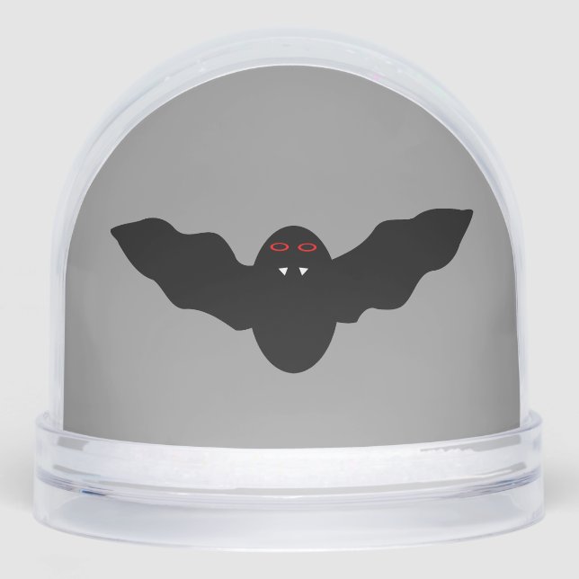 Creepy Halloween Vampire Bat Snowglobe (Front)