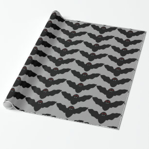 Creepy Halloween Vampire Bat Wrapping Paper