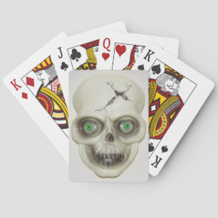 Creepy Haloween Skull Playing Cards