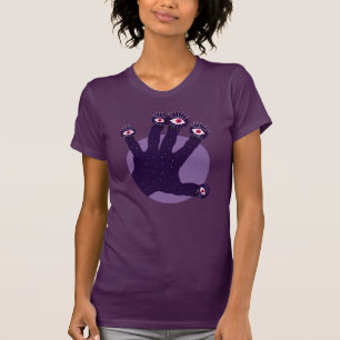 Creepy Hand Has Weird Fingers With Watching Eyes T-Shirt