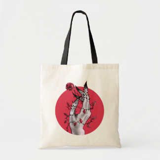 Creepy Hand With Rose And Thorns Gothic Art Tote Bag