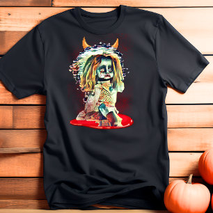 Creepy Haunted Doll Scary Horror Halloween T-Shi T-Shirt