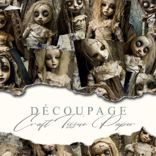 Creepy Haunted Doll Tissue Paper Spooky Halloween