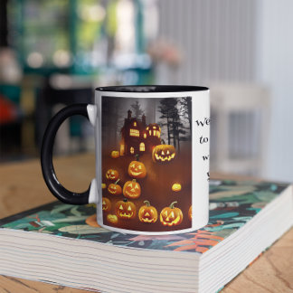 Creepy Haunted Halloween House Mug