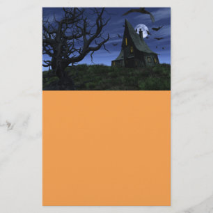 Creepy haunted house flyer