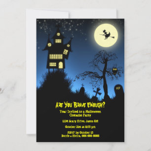 Creepy Haunted House Halloween Party Invitation
