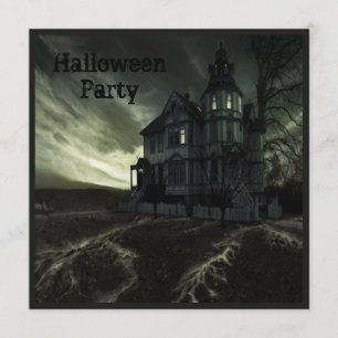 Creepy Haunted House Halloween Party Invitation