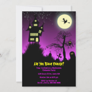 Creepy Haunted House Halloween Party Invitation