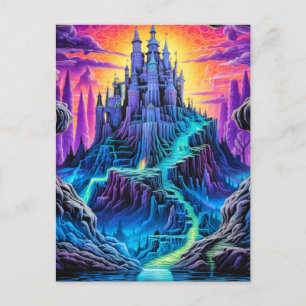 Creepy Haunted Manor   Happy Halloween Postcard