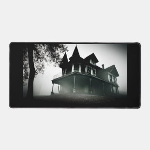 Creepy Haunted Mansion Dark Desk Mat